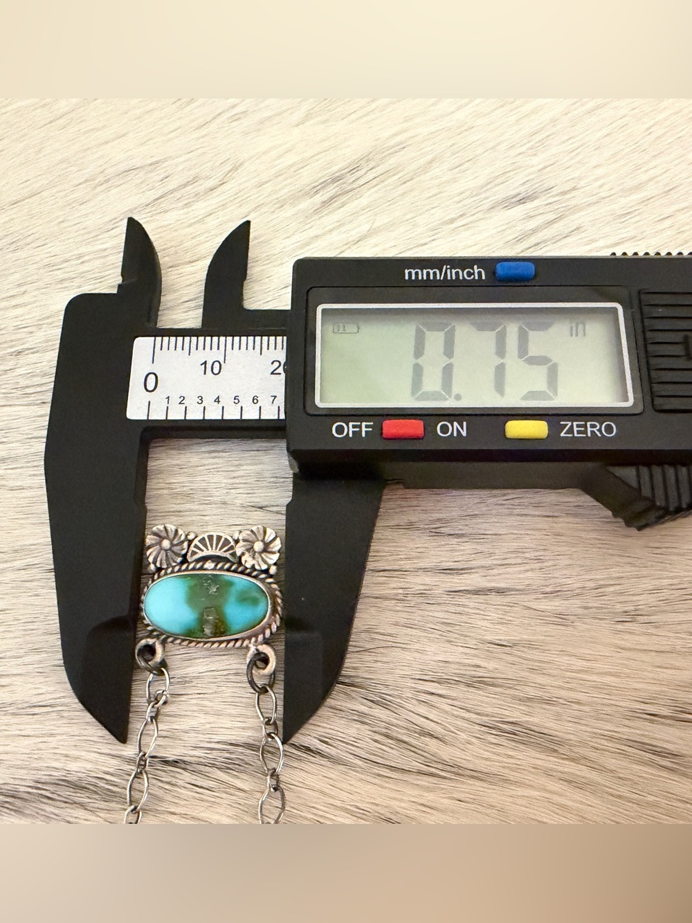 ❤️ Sonoran Mountain Turquoise Adjustable Decorative Necklace Pendant Sterling - Picture 17 of 17
